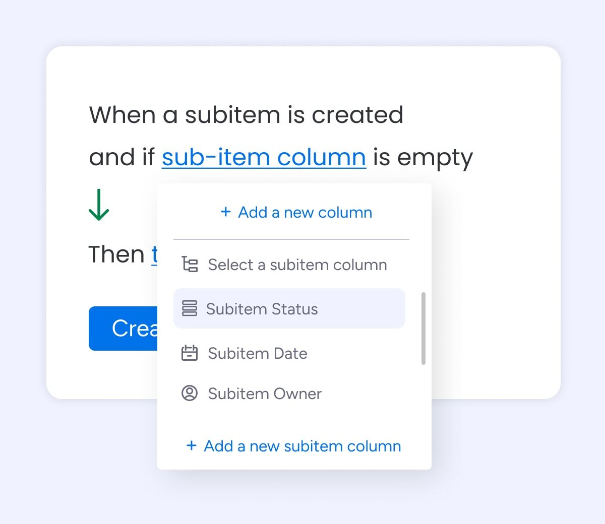 Automation condition subitem empty 1
