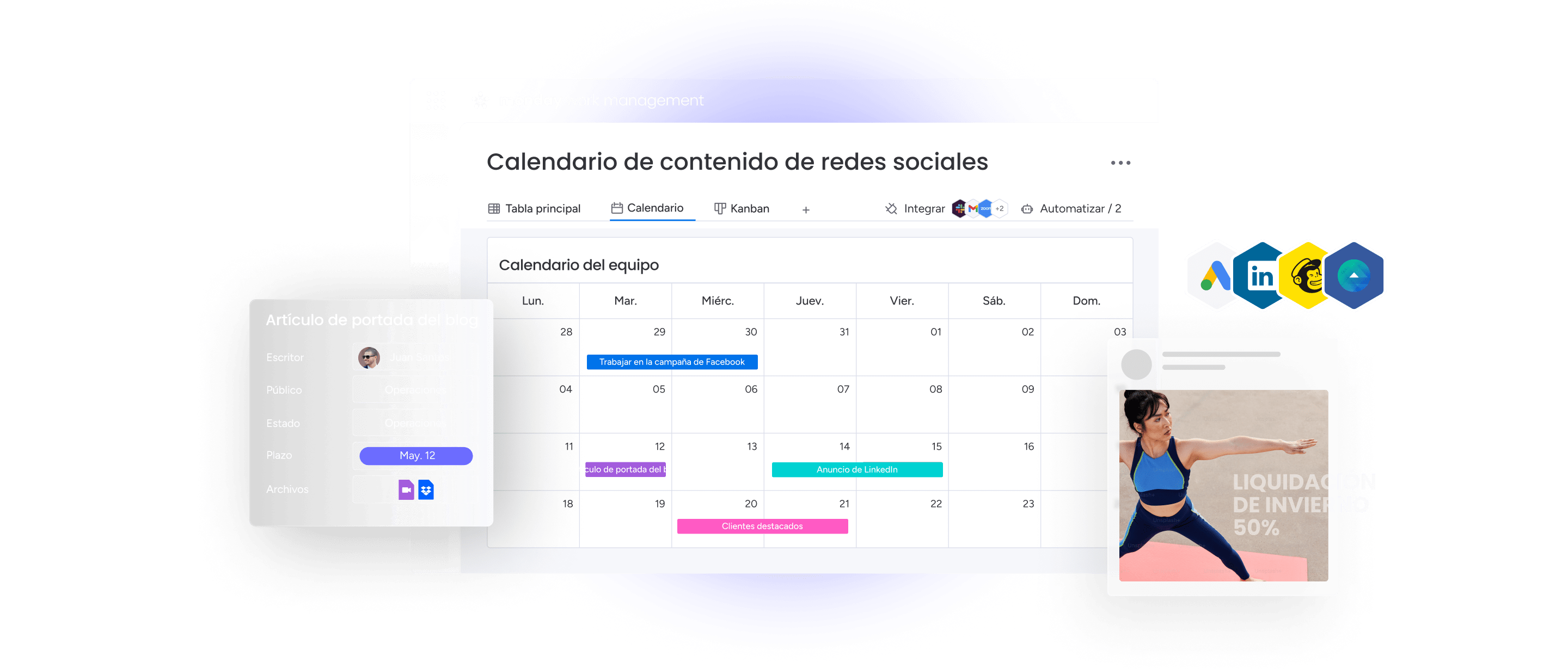 2Content calendar ES