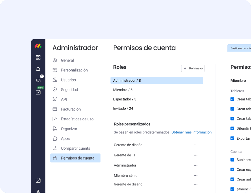 Admin management ES