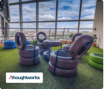 ロゴ入りのThoughtWorks 社オフィス